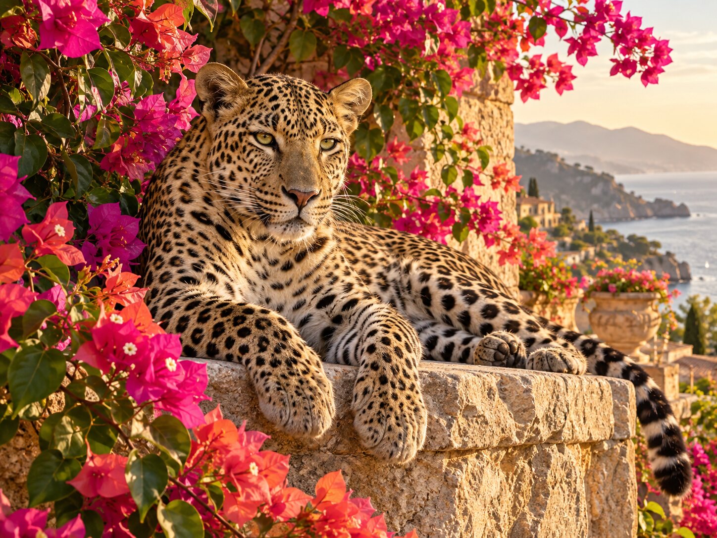 Leopard Bougainvillea colourful online jigsaw puzzle