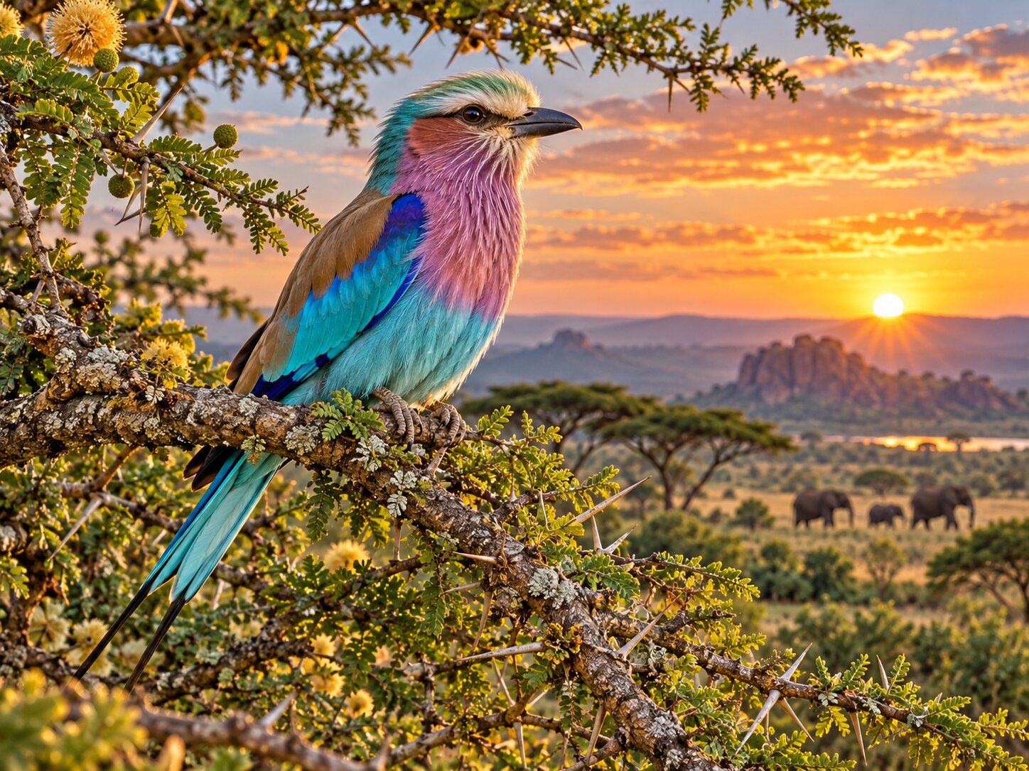 Roller Sunrise colourful online jigsaw puzzle