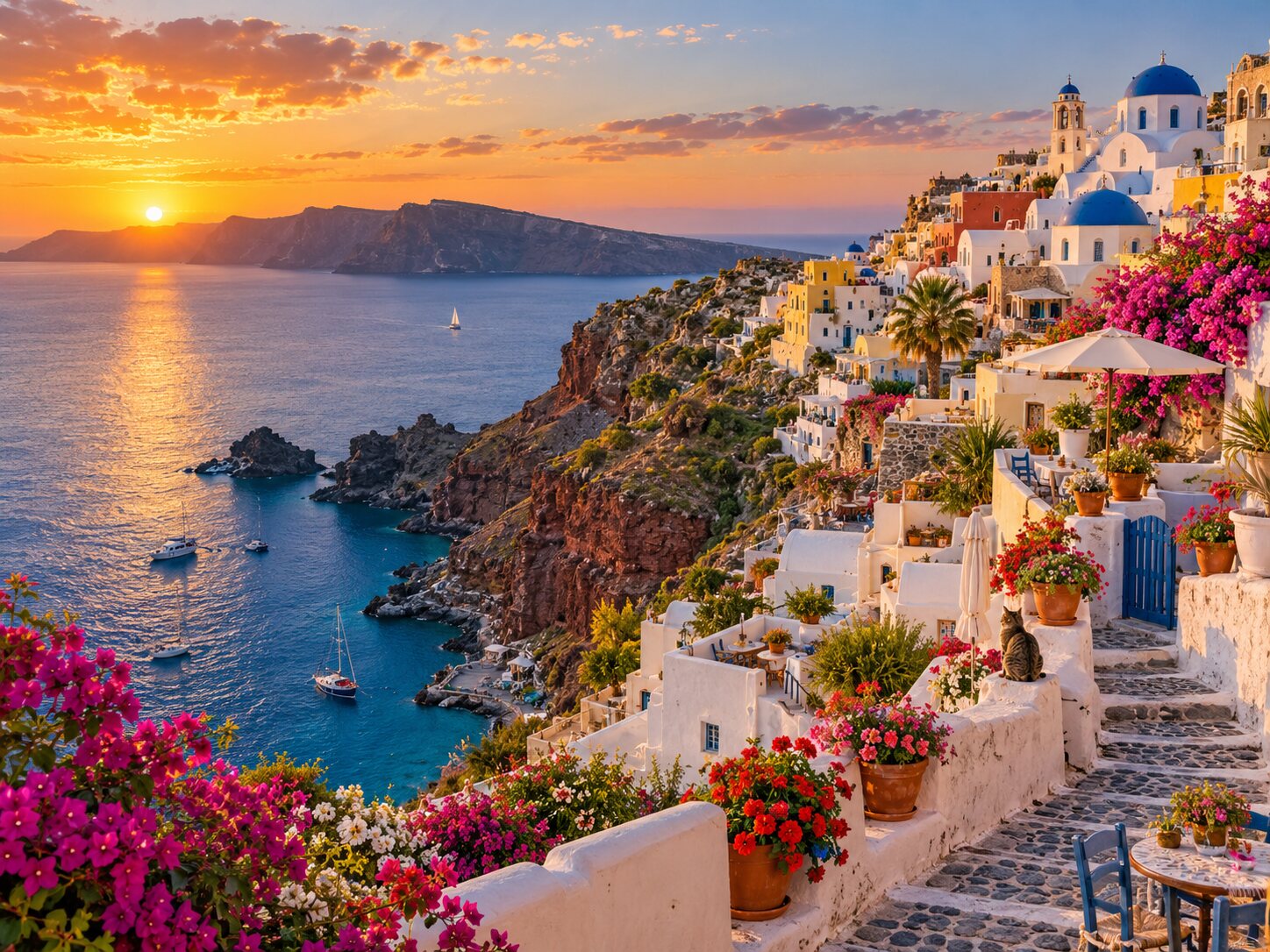 Cinque Terre Sunset colourful online jigsaw puzzle