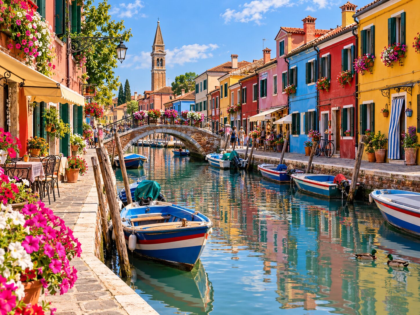 Venice Rainbow Canal colourful online jigsaw puzzle